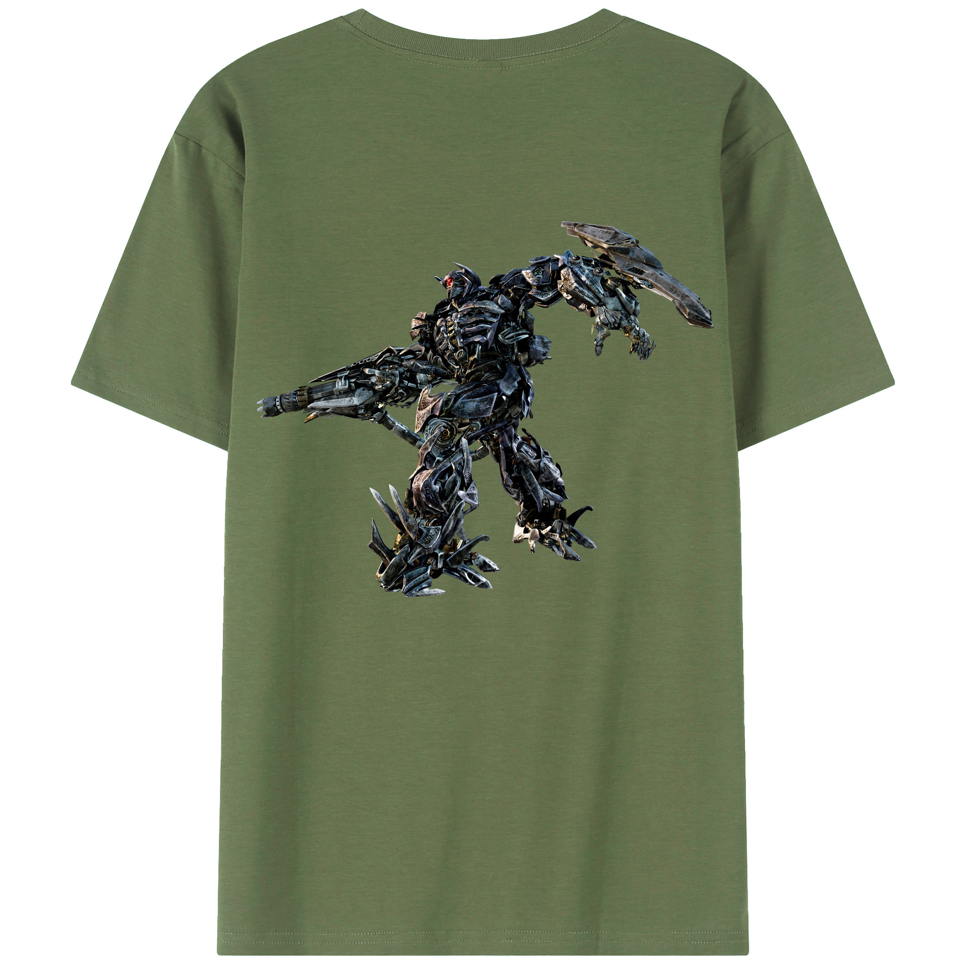 （画像用） Transformers トランスフォーマー 綿100％ メンズ半袖Tシャツ（バックプリント） 通気性